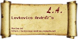 Levkovics András névjegykártya
